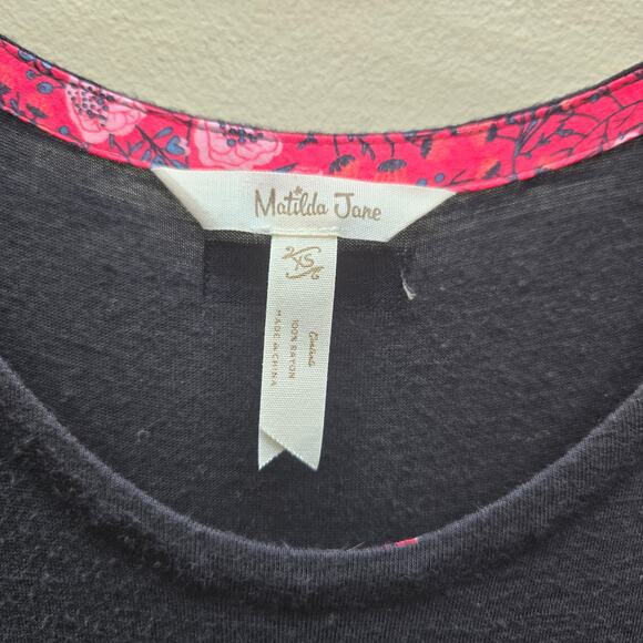 Matilda Jane Women's Night Owl A-Line Maxi Dress Short Sleeve Black Size XS - Picture 3 of 6